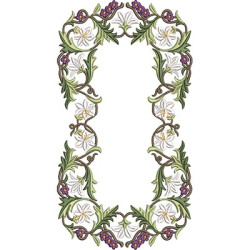 Embroidery Design Large Frame Of Lilies