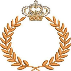 Diseño Para Bordado Marco Acacia Con Corona 26