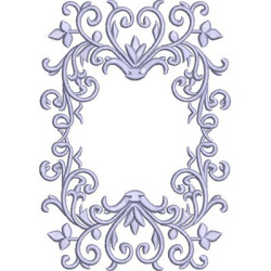 Embroidery Design Baroque Frame 33