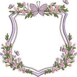FLORAL SHIELD WITH BUTTERFLIES 3