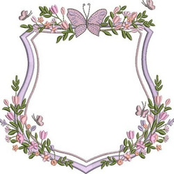 FLORAL SHIELD WITH BUTTERFLIES 6