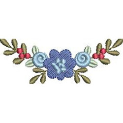 Embroidery Design Flower And Roses Frame