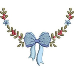 Embroidery Design Flower And Tie Acacia Arch