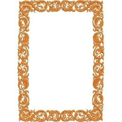 Embroidery Design Portrait Style Frame