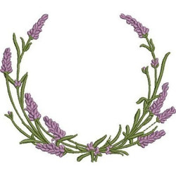 Matriz De Bordado Moldura De Lavanda