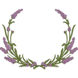 Matriz De Bordado Moldura De Lavanda 2