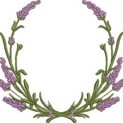 Matriz De Bordado Moldura De Lavanda 3
