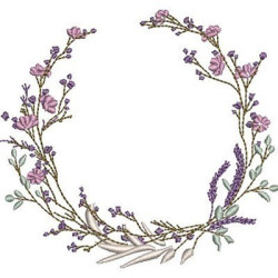 Matriz De Bordado Moldura De Lavanda 5