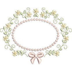 FLORAL FRAME WITH LACE 54