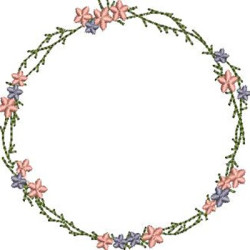 Diseño Para Bordado Alambre Con Flores Simples