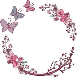 Embroidery Design Cherry Frame 5
