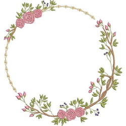 Embroidery Design Big Flower Frame 2