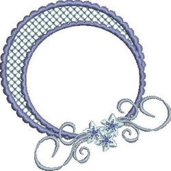 LACE FRAME WITH FLOWERS 2