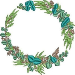 Embroidery Design Frame Of Eucalyptus 2