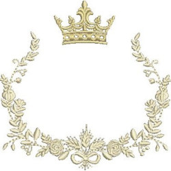 DELICATE FLORAL FRAME WITH CROWN