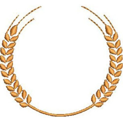 Matriz De Bordado Moldura Arco De Trigos