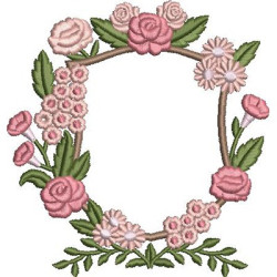 Embroidery Design Floral Frame 62