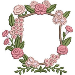 Matriz De Bordado Moldura Floral 62