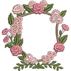 Embroidery Design Floral Frame 63