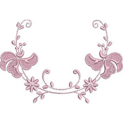 Matriz De Bordado Moldura Floral 70