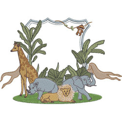 Embroidery Design Large Safari Frame