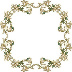 Embroidery Design Big Frame Of Lilies