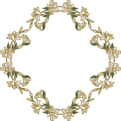 Embroidery Design Big Frame Of Lilies 2