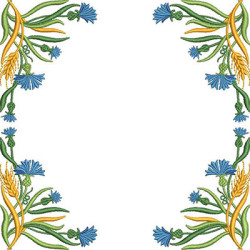 Embroidery Design Floral Frame 76