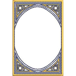Embroidery Design Rectangular Frame For Escapular