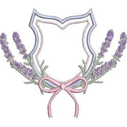 Embroidery Design Lavender Frame With Butterflies