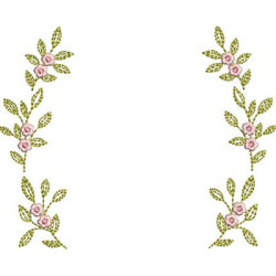 Embroidery Design Floral Frame 71