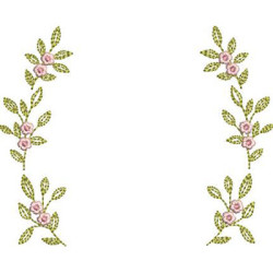 Matriz De Bordado Moldura Floral 71