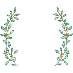 Embroidery Design Floral Frame 72