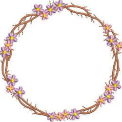 Embroidery Design Floral Frame 81
