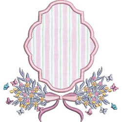 Embroidery Design Floral Frame 76