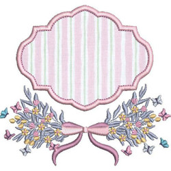 Embroidery Design Floral Frame 75