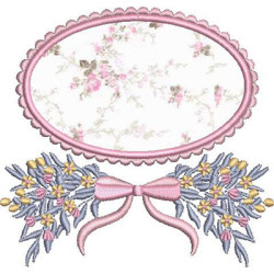 Embroidery Design Floral Frame 77