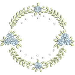 Embroidery Design Floral Frame 82