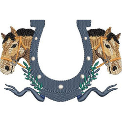 MOLDURA FERRADURA COM CAVALOS 1