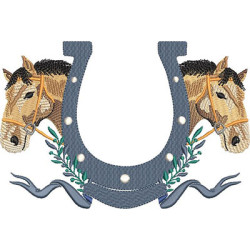 MOLDURA FERRADURA COM CAVALOS 2