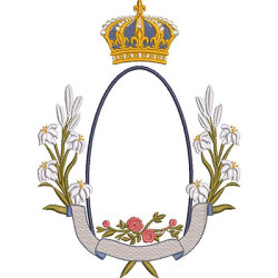 FRAME WITH LILIES AND CROWN 2