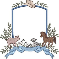 Embroidery Design Farm Frame 3