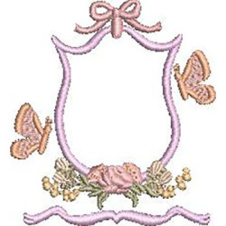 Embroidery Design Floral Frame With Butterflies 9