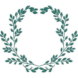 Matriz De Bordado Moldura Floral 76