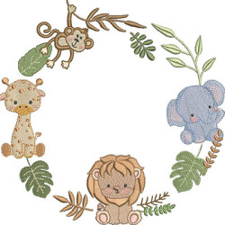 Embroidery Design Large Safari Frame 3