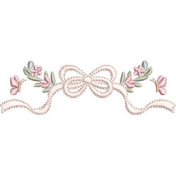 Embroidery Design Floral Frame With Lace 63