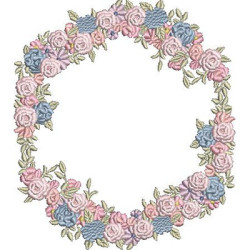 Embroidery Design Luxury Roses Frame