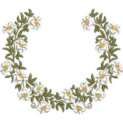 Embroidery Design Frame With Lilies 4