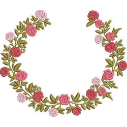 Embroidery Design Rose Frame 1