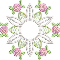 Diseño Para Bordado Mandala Floral 40